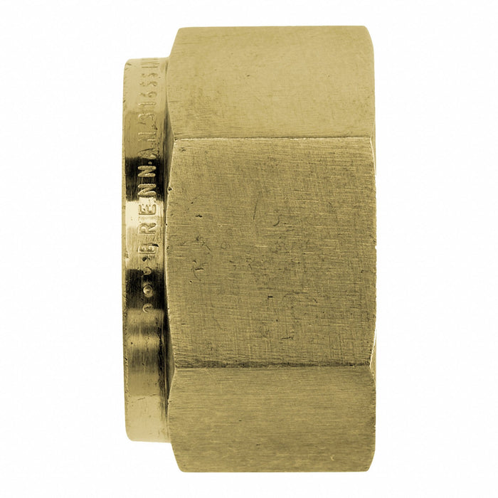 Nut Brass Compression 3/8 in