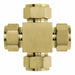 Cross Brass Tube1/4 1/4 1/4 1/4 