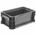 H6169 Straight Wall Container Gray Solid HDPE
