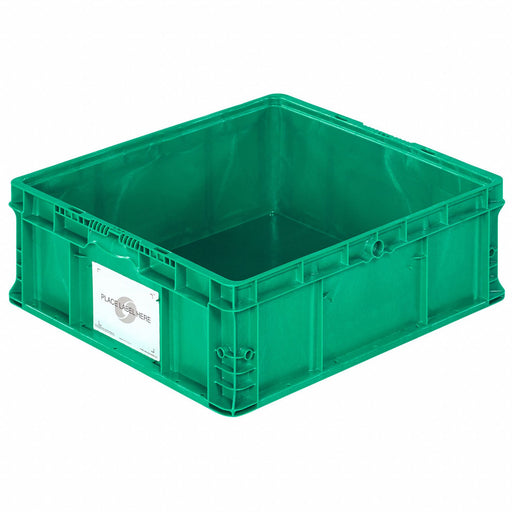 F1325 Straight Wall Ctr Green Solid PP