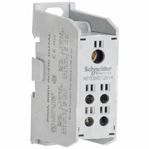 Power Distr Block Al/Cu 600V AC/DC