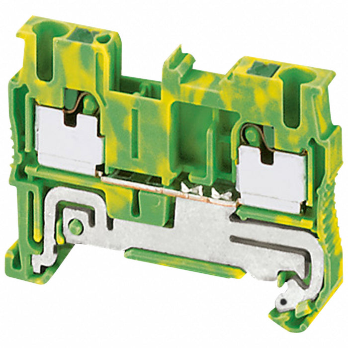 TerminalBlock Green Yellow 600V DINRail