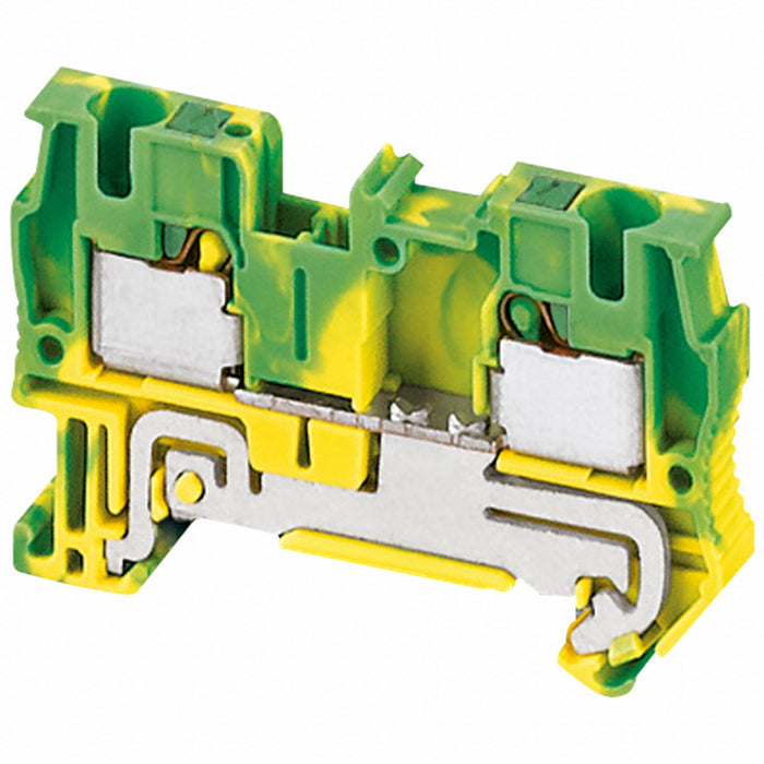 TerminalBlock Green Yellow 600V DINRail