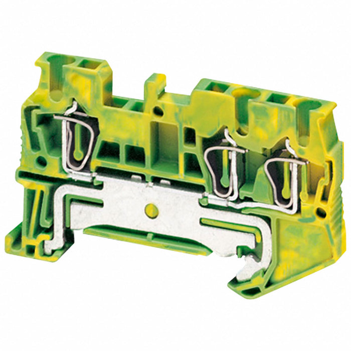 TerminalBlock Green Yellow 600V DINRail