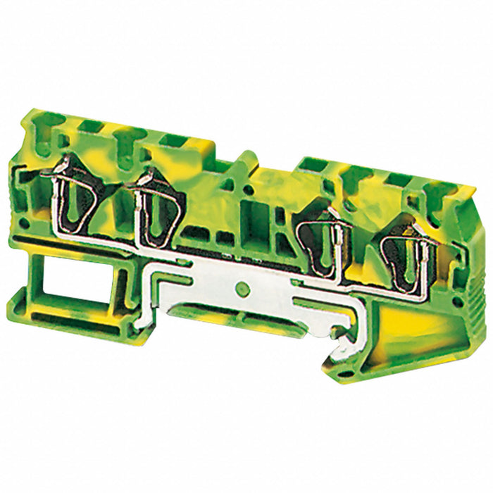TerminalBlock Green Yellow 600V DINRail
