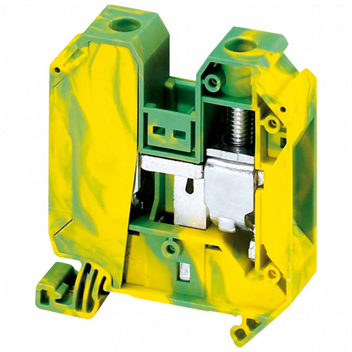 TerminalBlock Green Yellow 600V DINRail