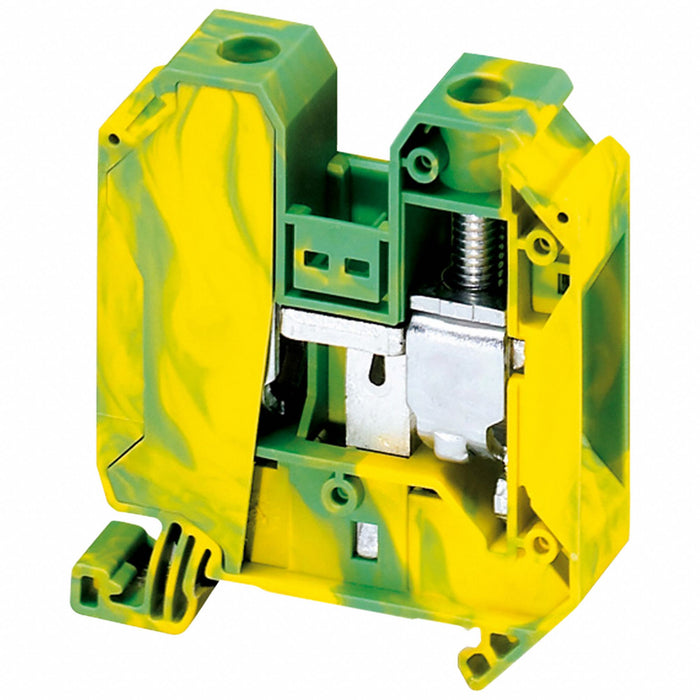 TerminalBlock Green Yellow 600V DINRail