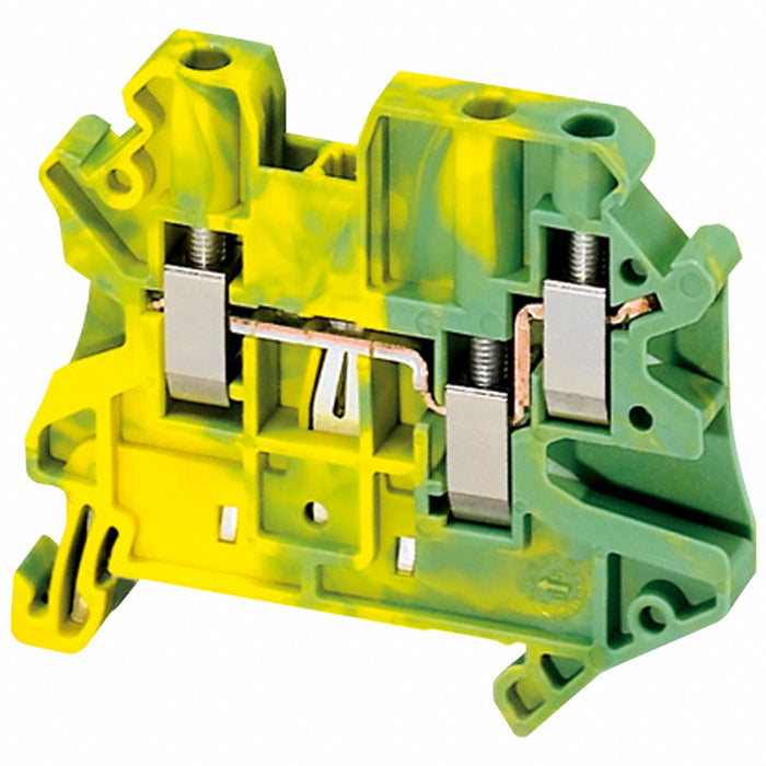 TerminalBlock Green Yellow 600V DINRail