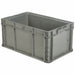 H6170 Straight Wall Container Gray Solid HDPE