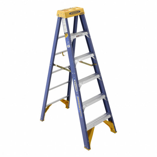 Stepladder Fiberglass 6 ft H 375 lb Cap