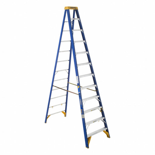 Stepladder Fiberglass 12 ft H 375 lb Cap
