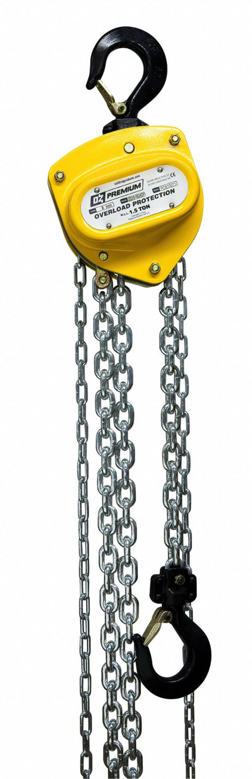 Manual Chain Hoist 50 ft Chain L Yellow