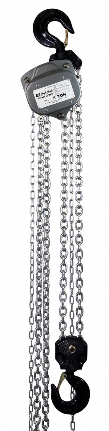 Manual Chain Hoist 15 ft Chain L Gray