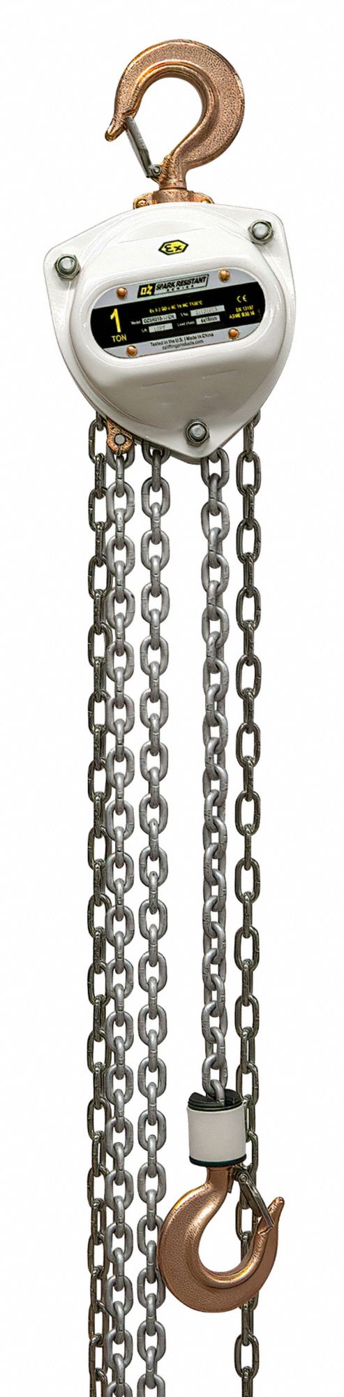 Manual Chain Hoist 50 ft Chain L White