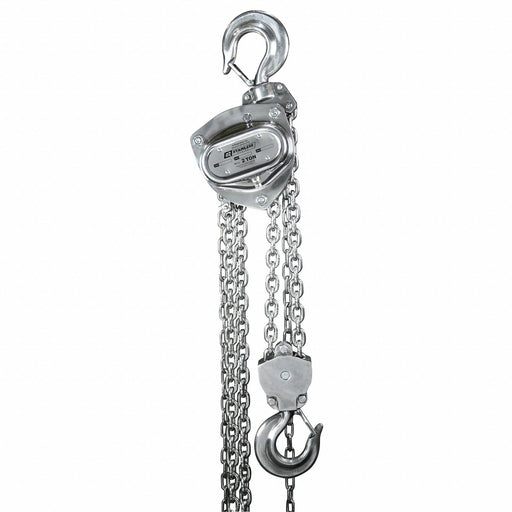 Manual Chain Hoist 50 ft Chain L Silver