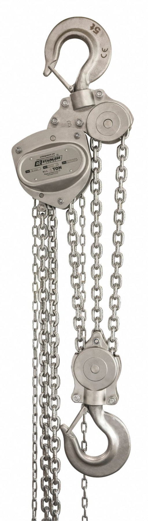 Manual Chain Hoist 50 ft Chain L Silver