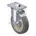 Plate Caster Swivel Rubber 4 11/16 H