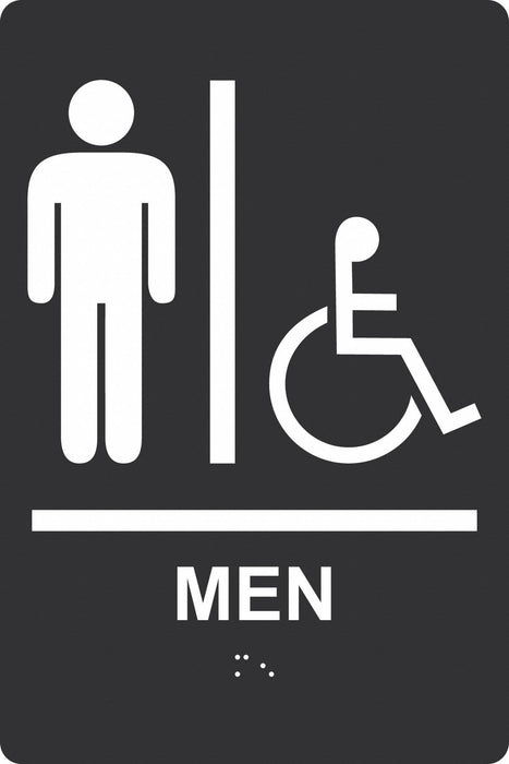 Sign Braille ADA Restroom Accessible