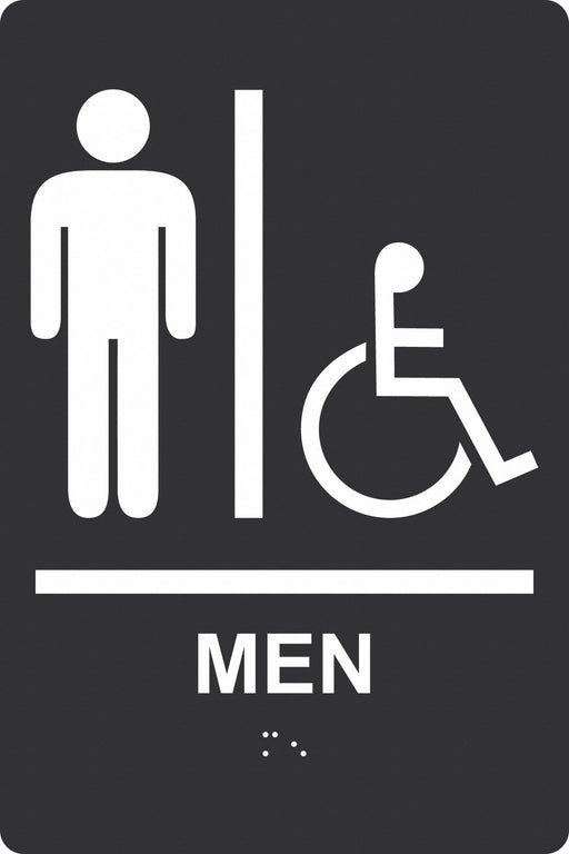 ADA Braile Restroom Sign 9 in x 6 in