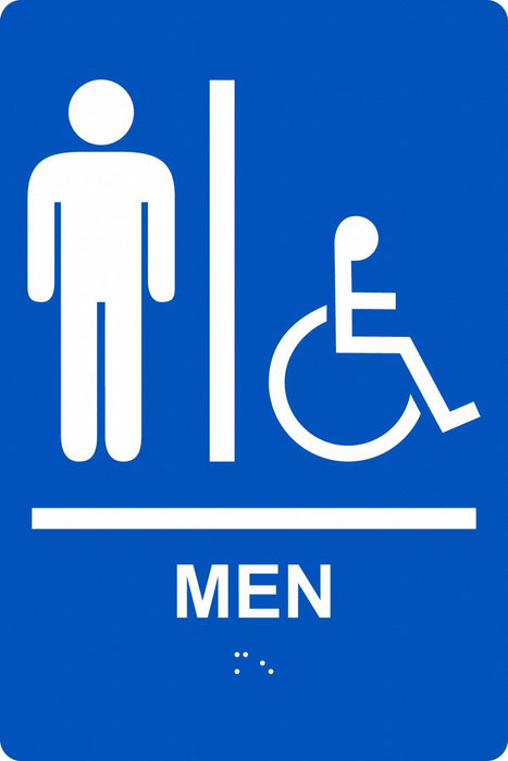 ADA Braile Restroom Sign 9 in x 6 in