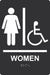 Sign Braille ADA Restroom Accessible