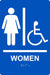 ADA Braile Restroom Sign 9 in x 6 in