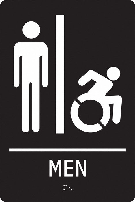 ADA Braile Restroom Sign 9 in x 6 in
