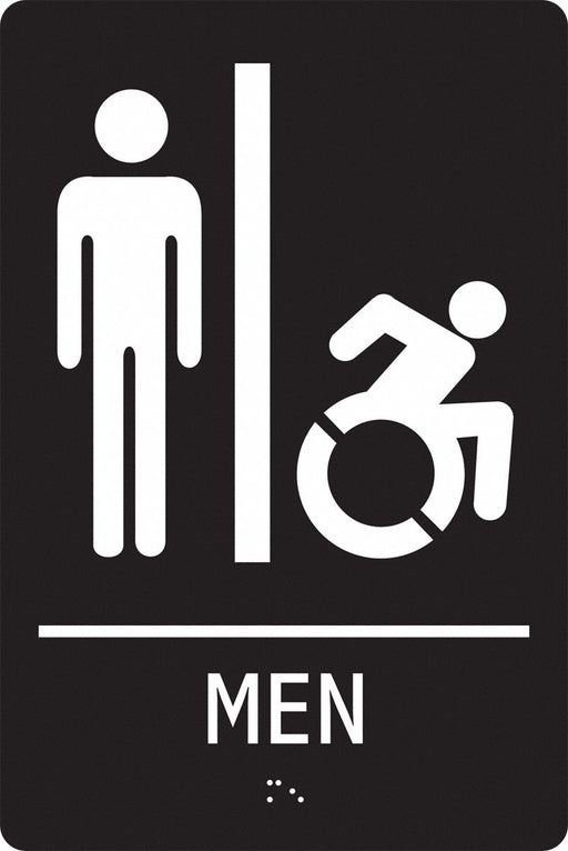 Sign Braille ADA Restroom Accessible