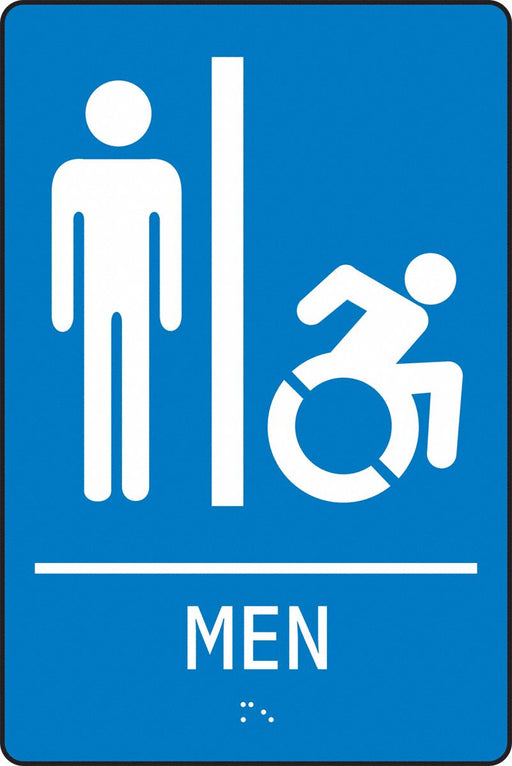 Sign Braille ADA Restroom Accessible