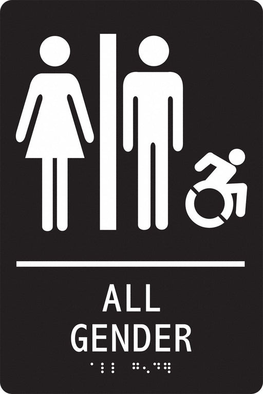 Sign Braille ADA Restroom Accessible