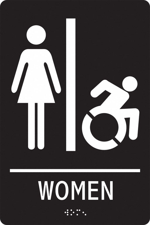 ADA Braile Restroom Sign 9 in x 6 in