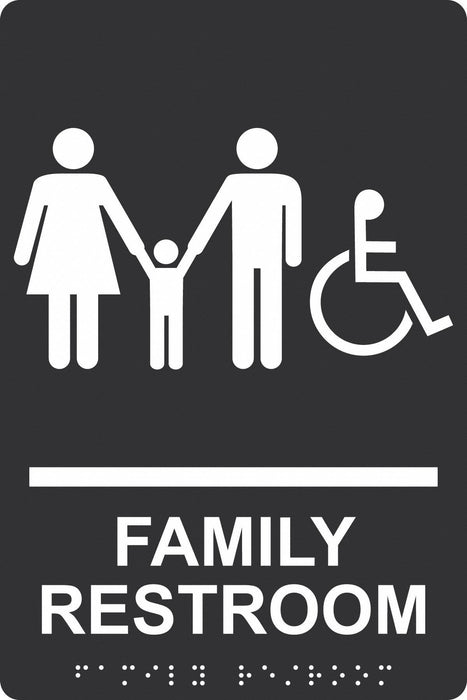 Sign Braille ADA Restroom Accessible