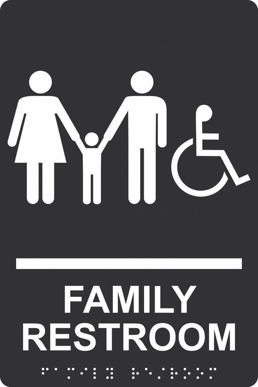 ADA Braile Restroom Sign 9 in x 6 in