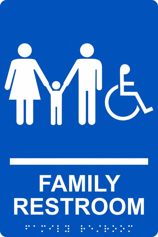 ADA Braile Restroom Sign 9 in x 6 in