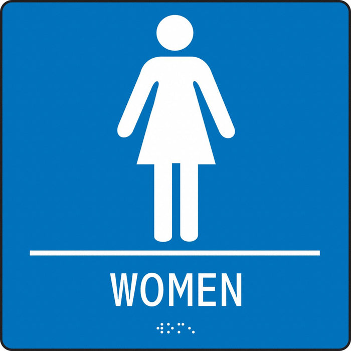 Sign Braille ADA Restroom