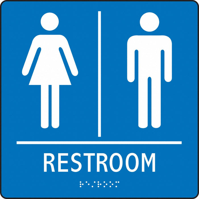 ADA Braile Restroom Sign 8 in x 8 in