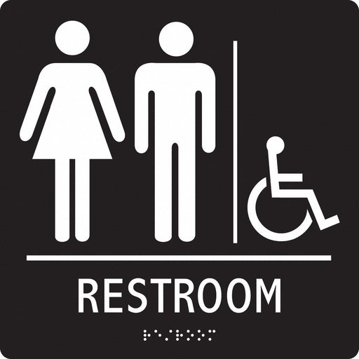 Sign Braille ADA Restroom Accessible