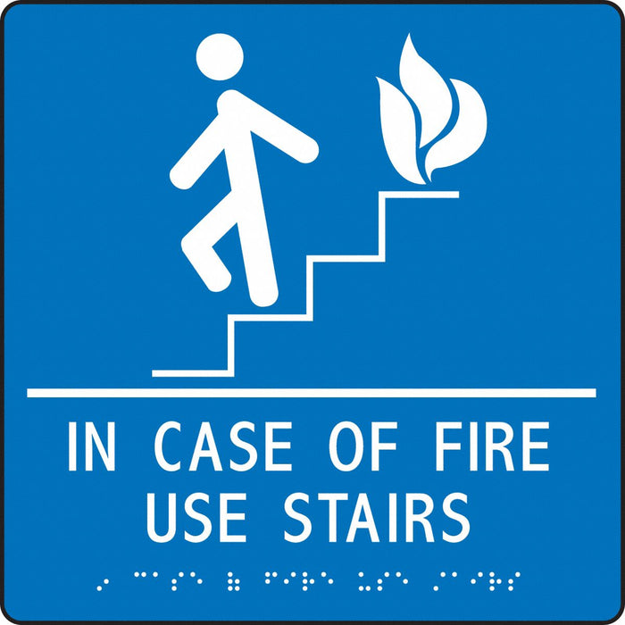 Sign Braille ADA Emergency Exit