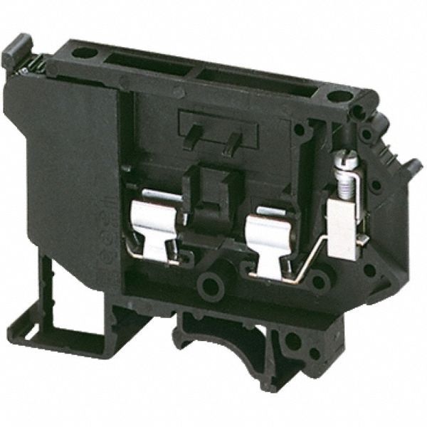 TerminalBlock 6A Black 600V DINRail