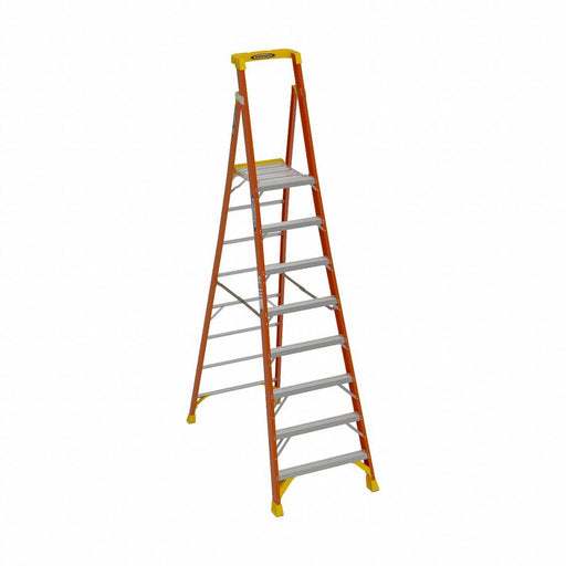 Podium Stepladder 8 ft Fiberglass 300 lb