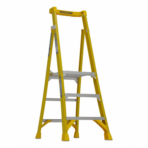 Podium Stepladder 3 ft Fiberglass 375 lb