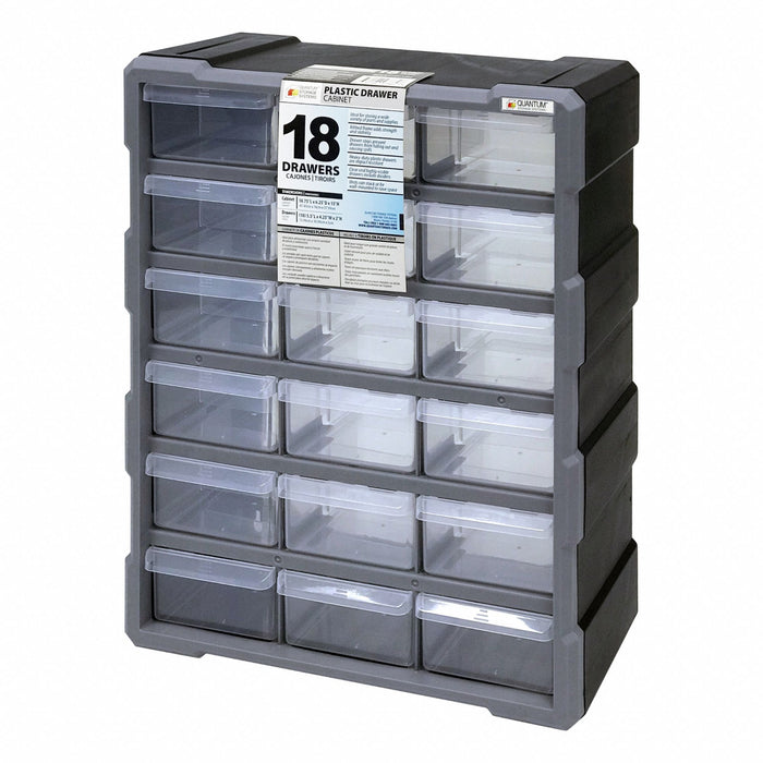 Drawer Bin Cabinet Polypropylene Black
