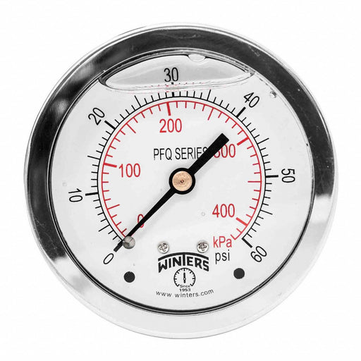 K4541 Pressure Gauge 2-1/2 Dial Size Silver