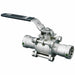 Manual 2-Way Ball Valve Press 316 SS