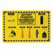 Shadow Board 24 in H 36 in W Yellow
