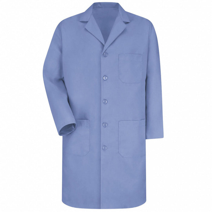 Lab Coat XL Blue Cotton Poplin/Polyester