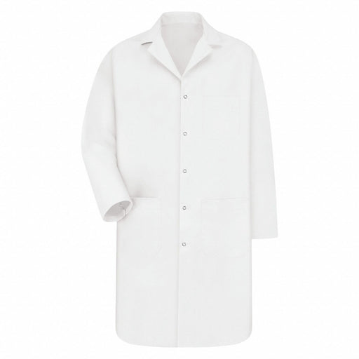 Lab Coat S White Polyester/Combed Cotton