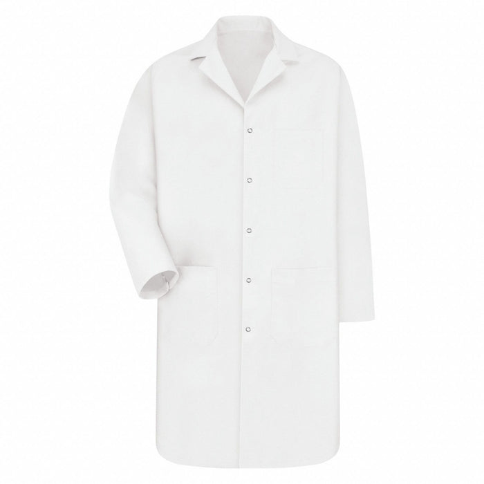 Lab Coat S White Polyester/Combed Cotton