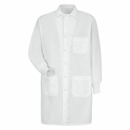 Lab Coat M White Cotton Poplin/Polyester