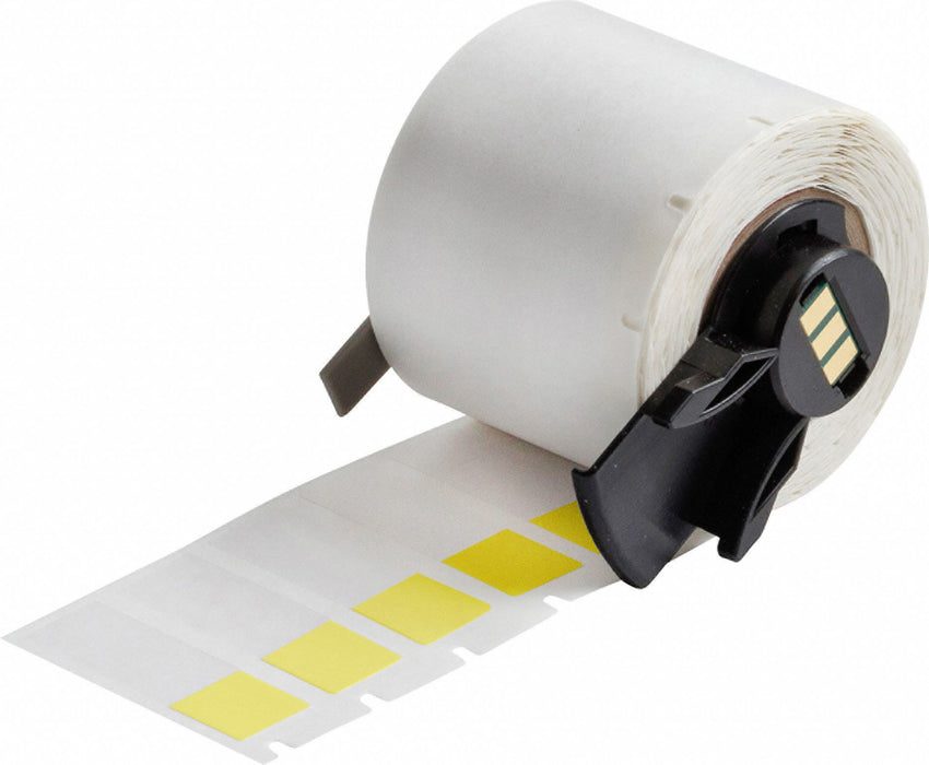 Label 1/2 in W Clear Yellow